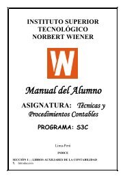 tecnicas y procedimientos contables - Instituto Norbert Wiener