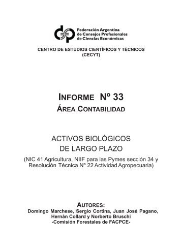 INFORME 33 Activos Biológicos de Largo Plazo - Federación ...