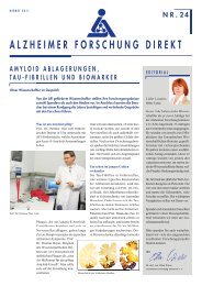 ALZHEIMER FORSCHUNG DIREKT - Alzheimer Forschung Initiative ...