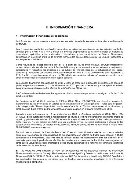 Informe Anual GFMULTI 2008 - Multivalores