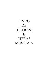 LIVRO DE LETRAS E CIFRAS MÚSICAIS