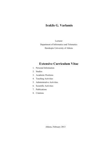 cv in English - Department of Informatics and Telematics