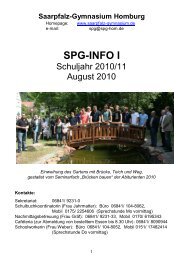 SPG-INFO I - Saarpfalz-Gymnasium Homburg