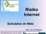 Risiko Internet - Saarpfalz-Gymnasium Homburg