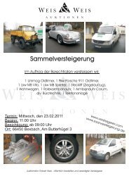 Sammelversteigerung - Weis und Weis Auktionen GmbH