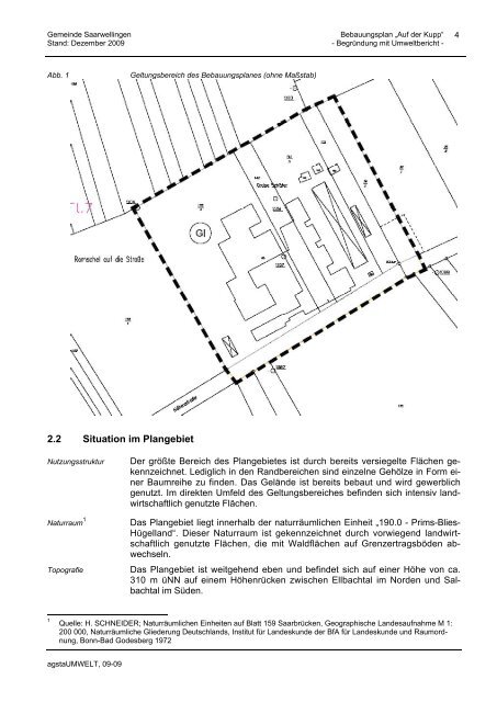 Begründung zum Bebauungsplan mit Umweltbericht - Gemeinde ...