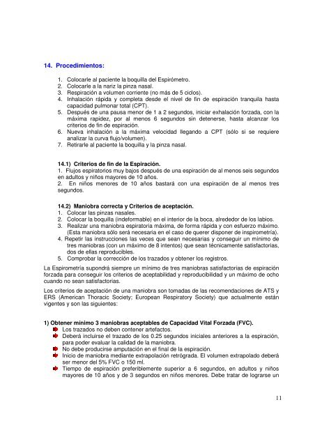 Lineamientos técnicos para realización de espirometría en la ...