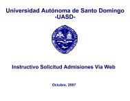 Instructivo de admisiones - Universidad Autónoma de Santo Domingo