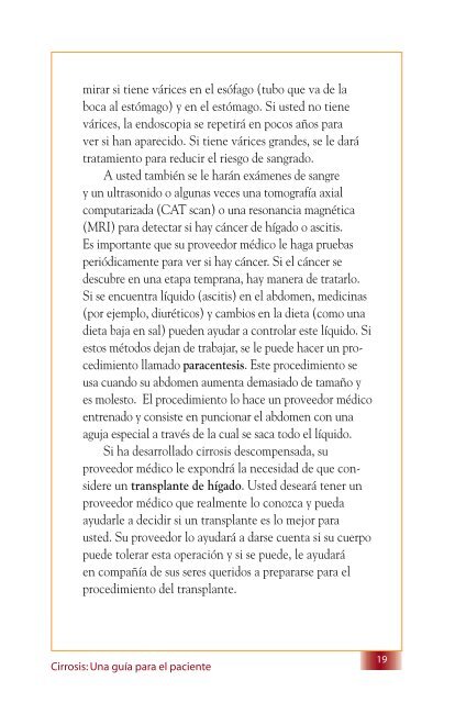 ¿qué es cirrosis descompensada? - Hepatitis C