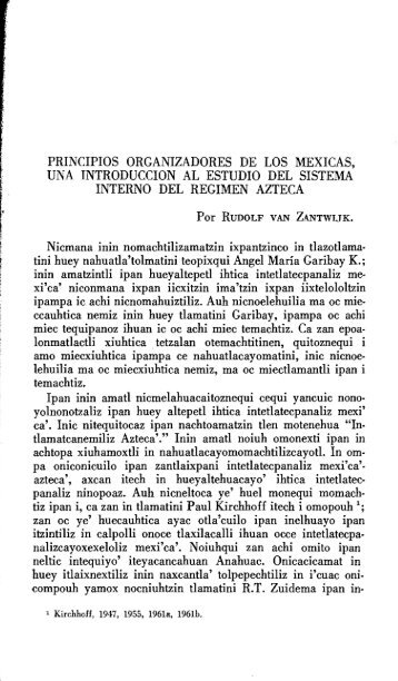 PRINCIPIOS ORGANIZADORES DE LOS MEXICAS, UNA ...