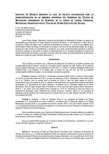 iniciativa de decreto mediante la cual se solicita autorización para la ...