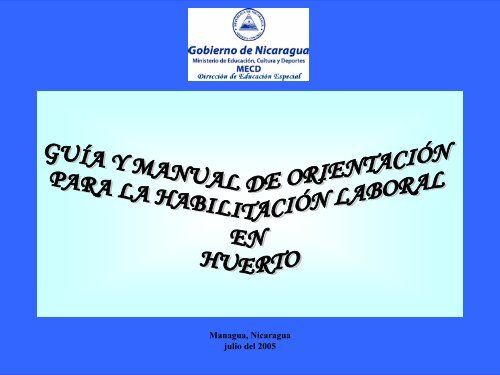 Guía de huerto - Portal Educativo Nicaragua Educa