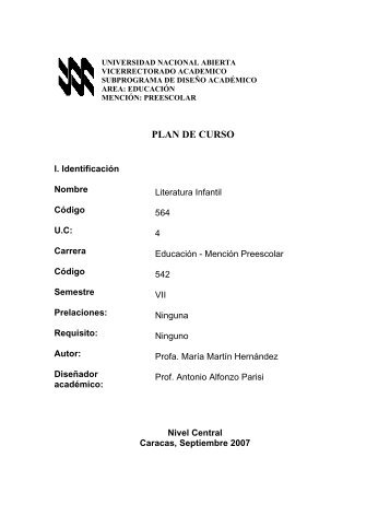 Plan de curso 564 - CiberEsquina - Universidad Nacional Abierta