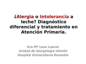 ¿Alergia o Intolerancia? - Asociación Vasca de Pediatría de ...