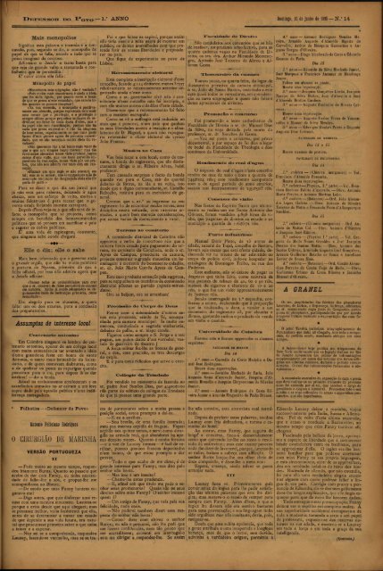 COIMBRA —Domingo, 16 de junho de 1895 A PENA DE MORTE