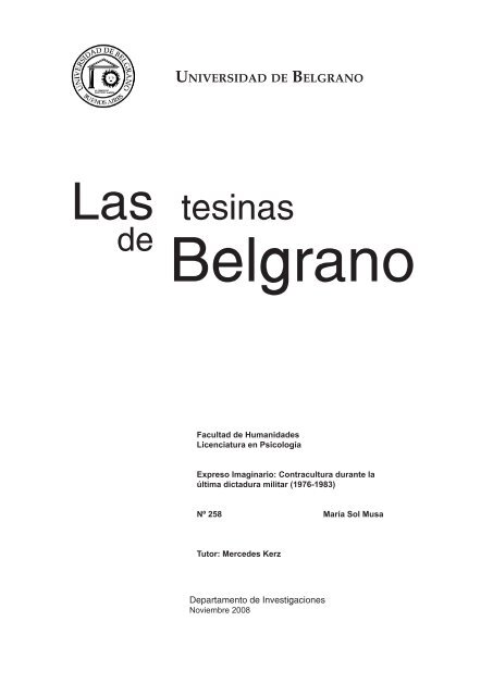 Las tesinas - Universidad de Belgrano