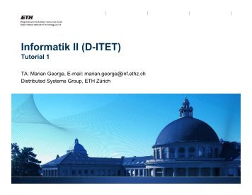 Informatik II (D-ITET) - ETH Zürich