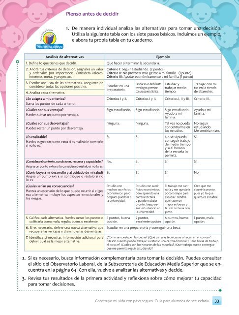 Guía para alumnos de secundaria - Conade