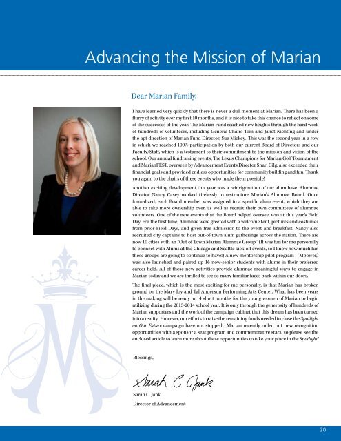 Marian Magazine - Marian High School