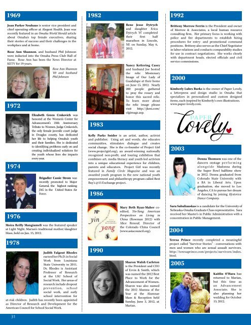 Marian Magazine - Marian High School