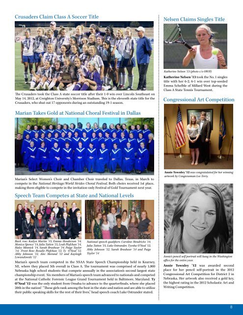 Marian Magazine - Marian High School