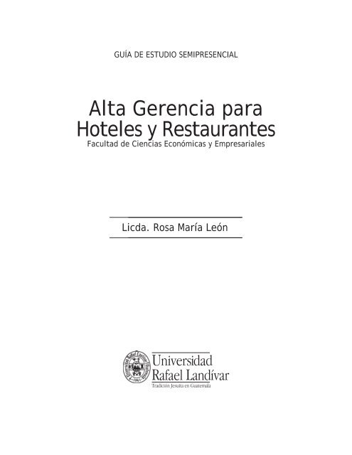 Alta gerencia para hoteles y restaurantes.pdf - Material en Línea ...
