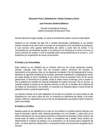 Educación Física y Globalización - VIREF - Biblioteca Virtual de ...