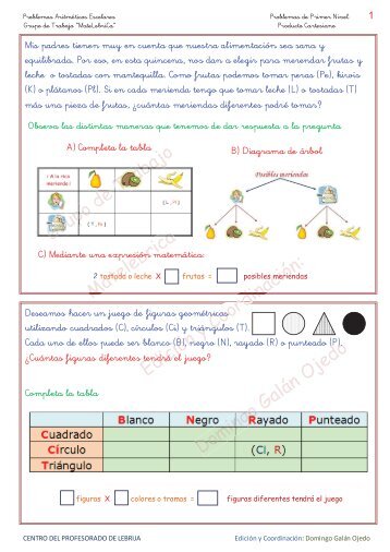 Problemas Producto Cartesiano - ceip ignacio halcón