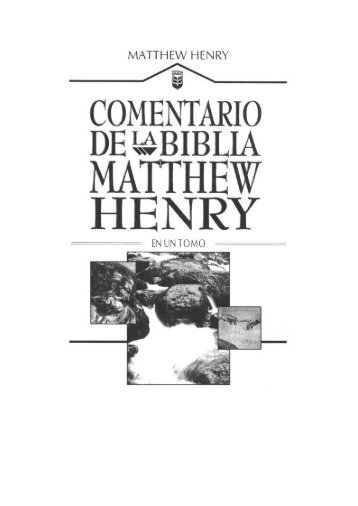 Comentario de la Biblia Matthew Henry