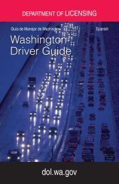 Washington Driver Guide-Spanish - Washington Department of ...