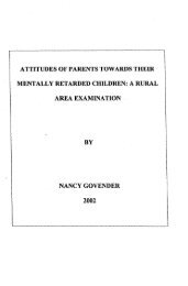 attitudes of parents towards their mentally retarded children: a rural ...
