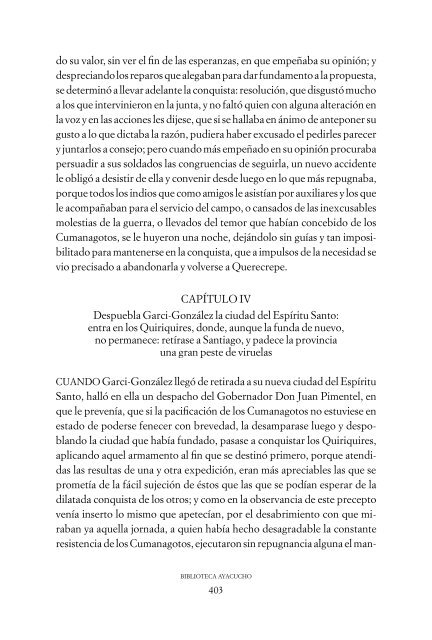 HISTORIA DE LA CONQUISTA Y POBLACIÓN DE ... - Venciclopedia