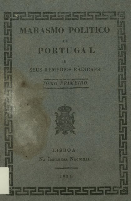 MARASMO POLITICO PORTUGAL - DSpace CEU