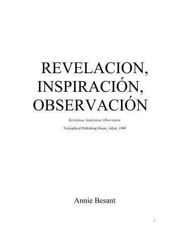 Revelacion_Inspiracion_Observacion - Annie Besant