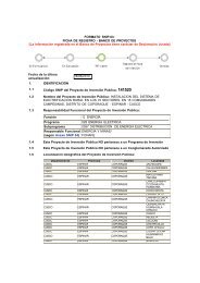 FICHA DE REGISTRO - BANCO DE PROYECTOS - DGER ...