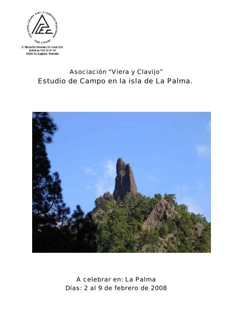 Estudio de Campo en la isla de La Palma. - ACEC. Viera y Clavijo