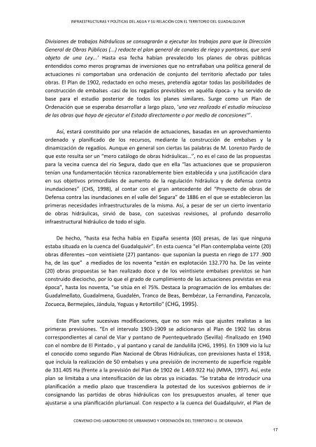 infraestructuras y políticas del agua y su relación con el territorio del ...