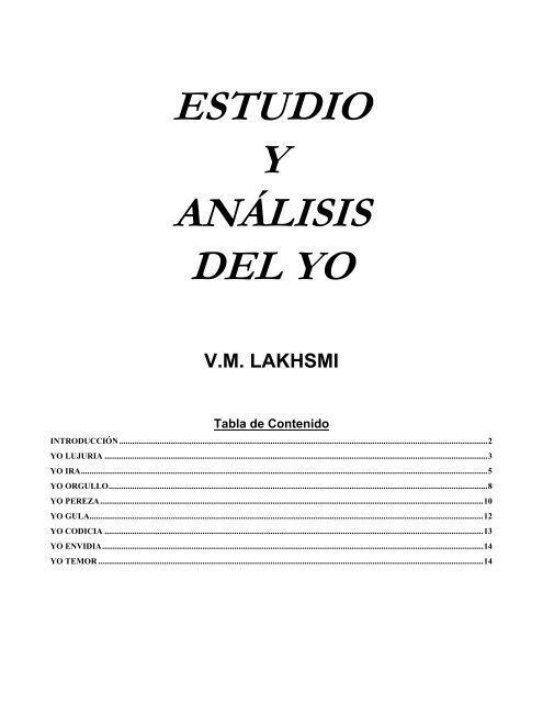 ESTUDIO Y ANÁLISIS DEL YO - Gnosis TV