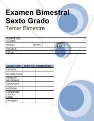 Examen Bimestral Sexto Grado - UPN 303