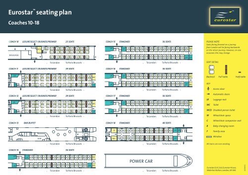 Eurostar Seating Plan Coach 5 Eurostar Train Seating Plan DFTXN