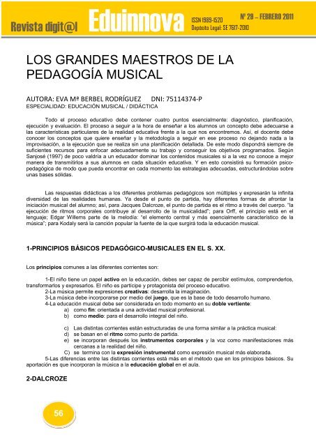 los grandes maestros de la pedagogía musical - Eduinnova