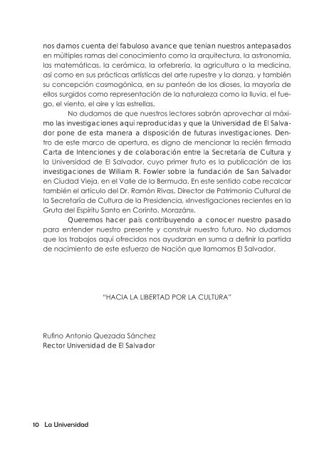 Carta del director - Universidad de El Salvador