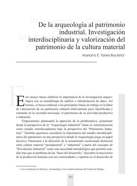 ESTUDIOS DE ANTROPOLOGÍA E HISTORIA Arqueología y ...