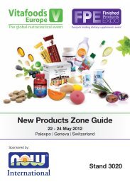 New Products Zone Guide - Vitafoods Europe - Eu.com