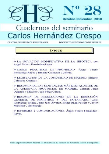 Cuadernos del seminario Carlos Hernández Crespo núm. 28