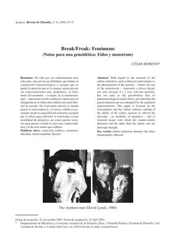 Moreno, Cesar. Break/Freak: Fenómeno - Biblioteca SAAVEDRA ...