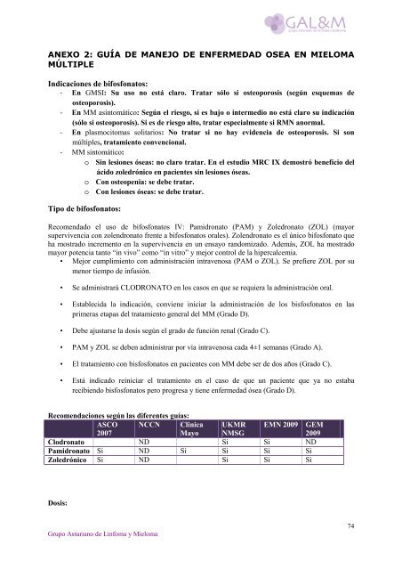 Protocolo de Actuación en Mieloma múltiple - Sociedad Asturiana ...