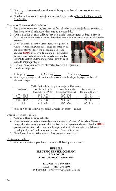 manual de manejo, instalación, y mantenimiento para el calentador ...