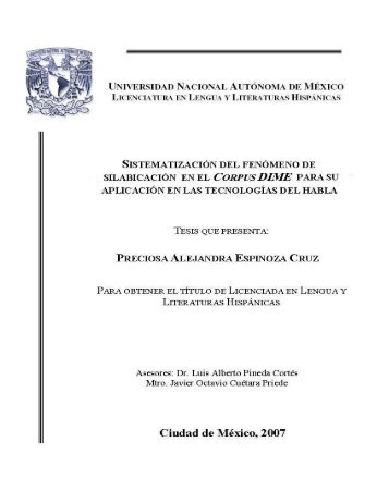 Sistematización del fenómeno de silabicación en el Corpus DIME ...