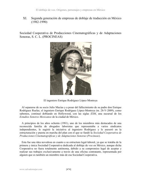 El doblaje de voz. Orígenes, personajes y empresas - Salvador Najar